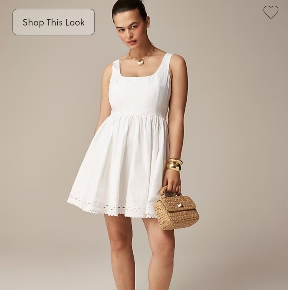 J Crew Fit-and-flare mini dress with rickrack trim NWT Sz 4
